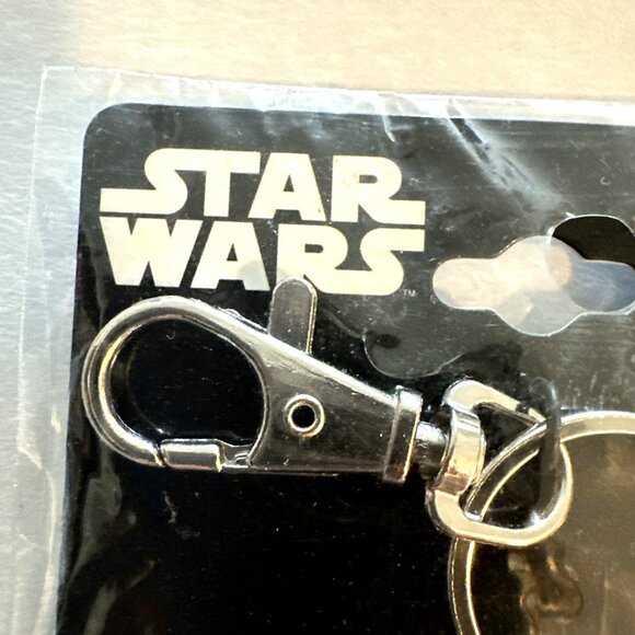 Disney Star Wars R2D2 C-3PO Stainless Steel Enamel Key Chain Bag Tag New Sealed - Picture 4 of 5